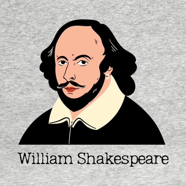 William Shakespeare Portrait Design by WrittersQuotes